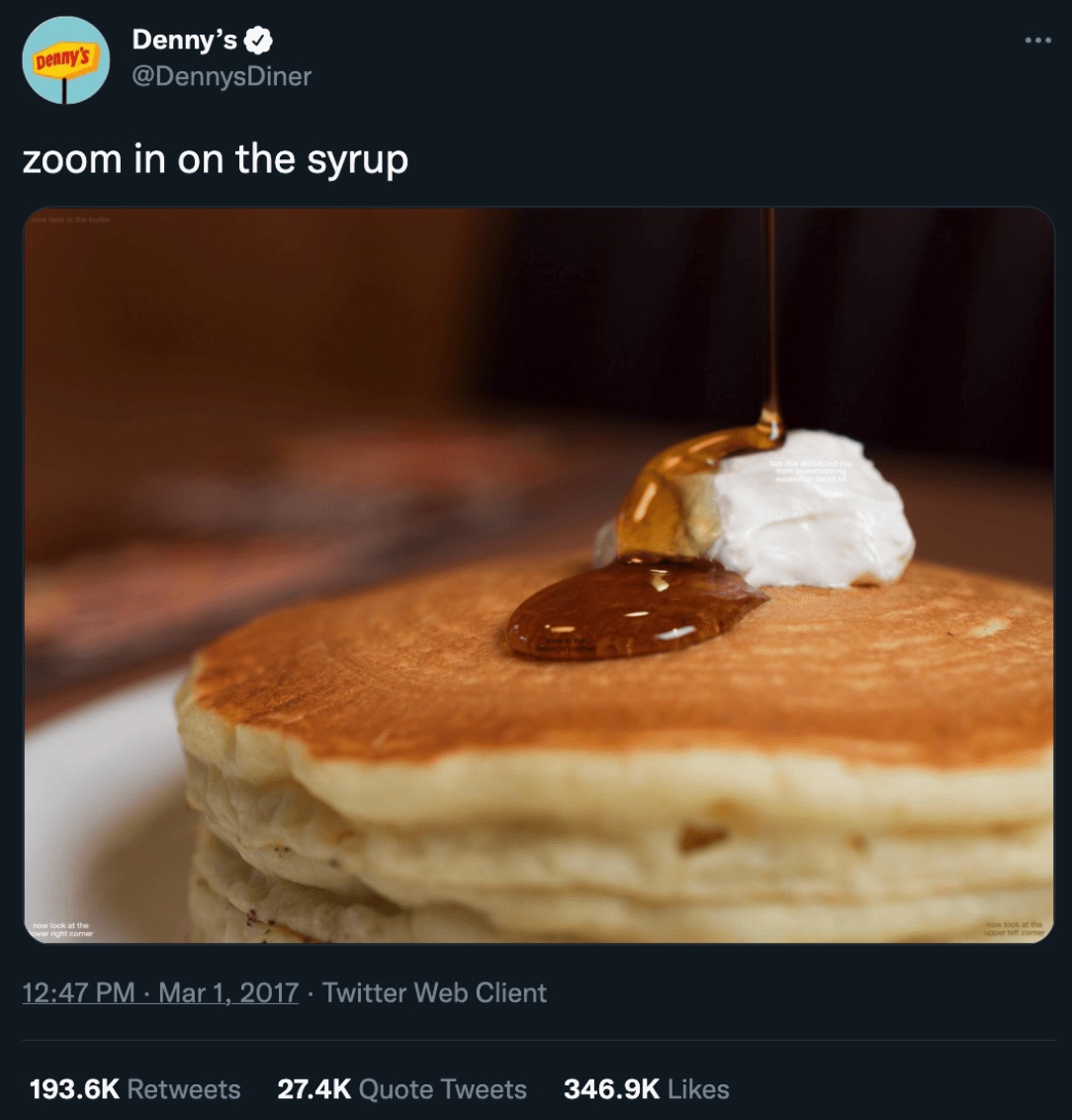 Denny's tweet