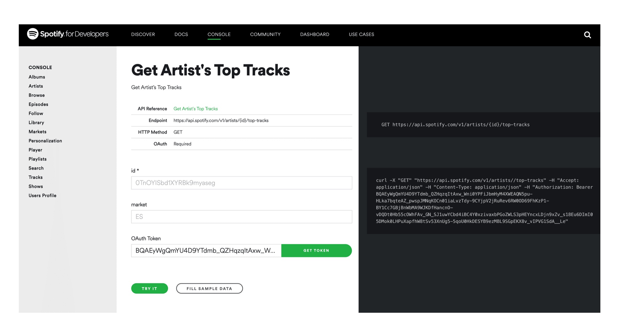 Spotify documentation