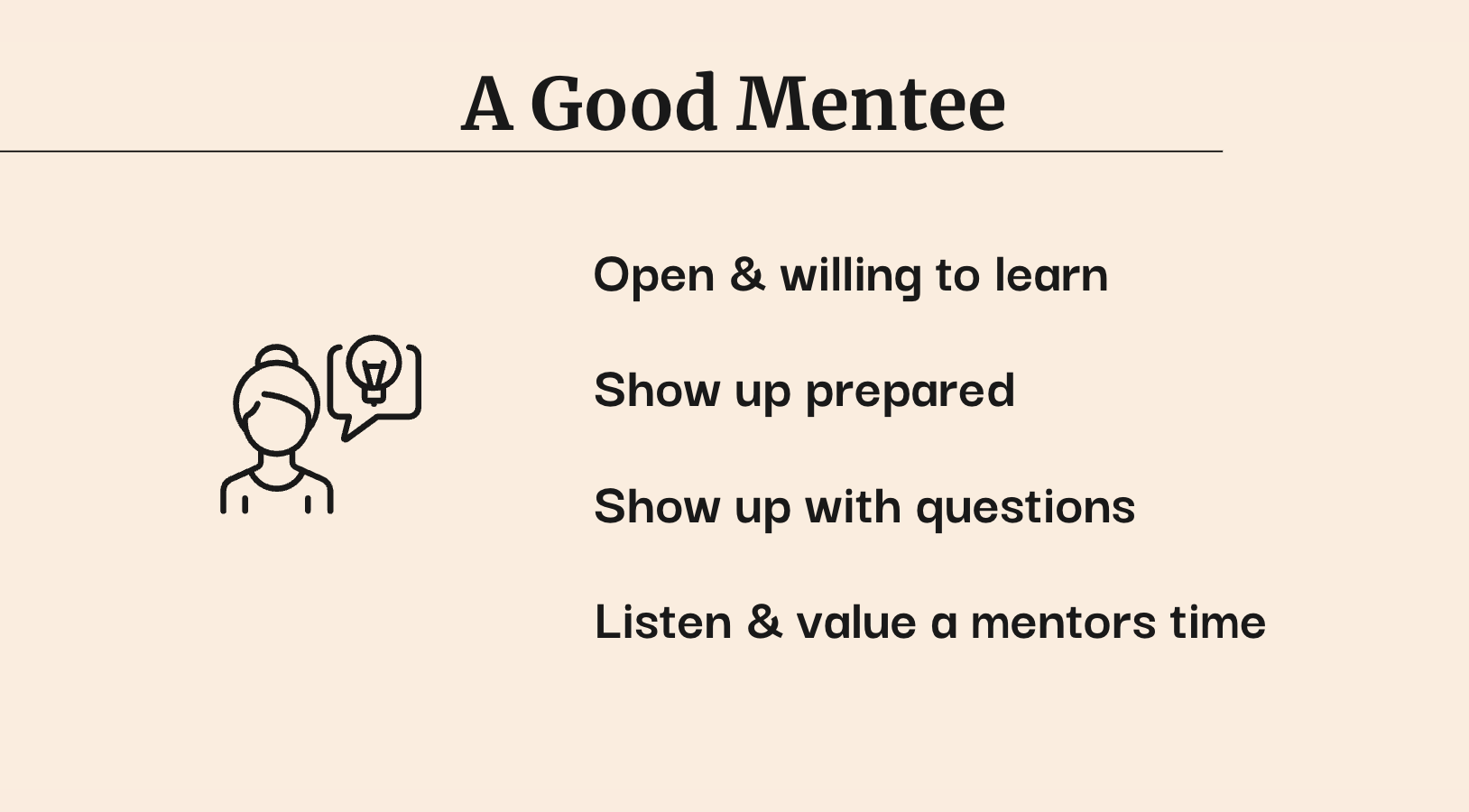 A good mentor